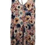Maurice's Pink Multicolor Floral Print Sleeveless Strappy Back Shift Mini Dress M Photo 3