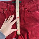 Ralph Lauren VTG Jeans Co Sz 6 Pants Straight Leg Red Corduroy Women’s Mid Rise Photo 11