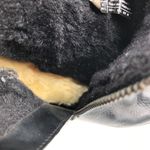 Dr. Martens Magdalena Fur Lined Boots Block Heel Pebbled Leather Black Womens 5 Photo 6