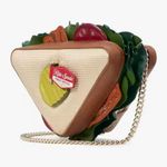 Kate Spade Authentic Sandwich embellished Leather/crystal satin zip Crossbody Photo 8