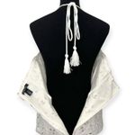 White House | Black Market  | 12 | Ivory Lace Tie Neck Tassel Sleeveless Halter Top Photo 6