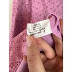 Fresh Produce  pink purple eyelet 100% cotton dress Photo 3