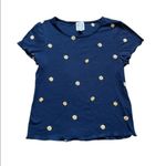 Blue Rain Embroidered Sunflower Baby Tee Navy Blue Size: Small Photo 0