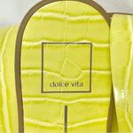 Dolce Vita Yellow Slide Sandal Isaac Flats Sz 9.5 Citron Croco Embossed Photo 1