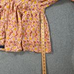 Simply Southern Daisy Print Ruffle Babydoll Blouse Women's XXL Red Tie Back New Photo 5