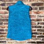 Old Navy  Teal Space Dye Fleece Lightweight Full Zip Vest Women's Size Medium Photo 6