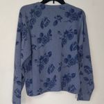 Cathy Daniels  Blue Floral‎ Cardigan M Button Up Photo 2