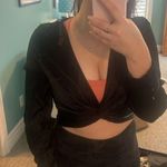 ZARA Cropped  Silk Tie Top Photo 0