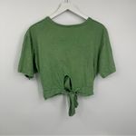 Aerie  Green Spin Wrap Cropped Tee Size Medium Photo 7