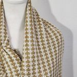 Coldwater Creek  Brown and Cream Embellished Knit Scarf with Flower Accent Photo 2