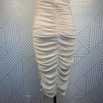 Zya‎ ZYA the Label Zephyr Halter Dress Cream Gold Ruched Halter Dress Size 12 Photo 10