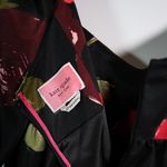 Kate Spade Beau Satin Puff Sleeve Bow Ruched A Line Mini Dress Just Rosy Print Photo 3