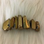 GOLD Quartz Crystal Boho Hair Barette Clip Photo 4