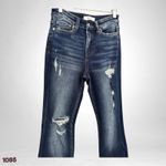 Zenana Outfitters 1085  Blue Flare Leg Jeans Size 26 (26x33) NWOT Distressed Sexy Photo 1