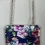 Betsey Johnson Crossbody Shoulder Bag Floral Multicolor Quilted Flap Chain New Photo 0