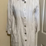 Soft Surroundings  White Linen Blend Button Front Long Sleeve Jacket Size S Photo 0
