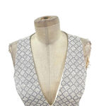 Prose &‎ Poetry Blue and Cream Textured Geometric Print Dress Dress Size Small Photo 3