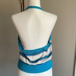 Striped Halter Neck Knit Top Photo 2