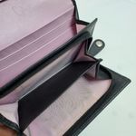 Coach Monogram Embossed Black Wallet Pink Interior Logo Tri Fold Photo 4