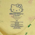 Hello Kitty  Cardigan Sz M Yellow Ribbed Baby Doll Cropped Long Sleeve Button up Photo 9