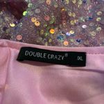 Double Crazy Pink Sequin Cocktail Dress 1XL Size 1X Photo 3