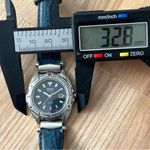 Seiko Rare Vintage Ladies Watch Blue Dial Stainless Case 10 BAR, Blue Leather Photo 12