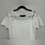 Ralph Lauren Lauren  Crochet Knit Mini Dress in White - Size S Photo 2