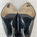 Proenza Schouler Proenza Shouler Embossed Black Leather V Cut Pump High Heel Booties Size 38 Photo 6