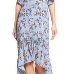 Chelsea28  High-Low Floral Halter Midi Dress Blue Wedding Guest Photo 0