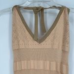 Earthbound Crochet Pointelle Knit Halter Dress Peach Pink Y2K Beach Size S Photo 1