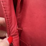 Vintage Large Leather Trench Coat Red Buttery Soft Supple G Photo 5