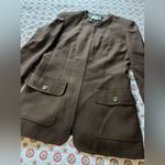 Valentino Garavani RARE Vintage 60s Valentino Miss V Brown Blazer Jacket Size 6 Zip Up Photo 1