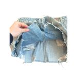Acne Studios  Light Wash Distressed Denim Skirt Built in Short Raw Hem Photo 5