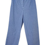 Blue Check Pants Size 4 Talbots Petite Blue Gingham Cropped Pants Photo 0