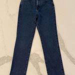 Madewell The Perfect Vintage Jean Womens 27 Dark Blue Wash Mom Denim Jean Casual Photo 0