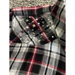 Dress Barn black/white flannel bejeweled shoulders diamond buttons size 3X Photo 4