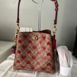 Coach Willow Bucket Bag In Signature Canvas With Heart Print Photo 0