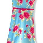 J.T.B. Floral Strapless Dress‎ Blue Size 8 Photo 0