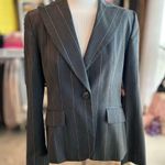 Loft Charcoal Pinstripe Blazer Size 4 Photo 5