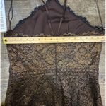 Adrianna Papell  Women's Foil Floral Lace Halter Dress Size 14 Sexy Cocktail Photo 11