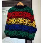 Vintage 80s Justin Allen Acrylic Colorful Sweater Size M Photo 1
