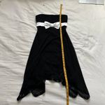 Y2K Black and white bow babydoll handkerchief hem dress Size large Photo 5