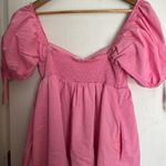 Pink Puff Sleeve Dress Size M Photo 1