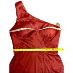 Azazie A-Line One Shoulder Chiffon Dress Side Slit Terracotta A8 bridesmaid Photo 7