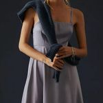 Anthropologie By Adjustable Strap Silver Periwinkle Slip Dress Large Photo 1