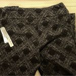 New Directions NWT black velvet burnout pull short length slim leg pants Size 8P Photo 7