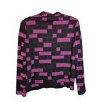 Ming Wang Ming‎ Wang Jacket Cardigan Size Petite Large Arty Office Purple Black Photo 1
