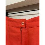 Max Mara Linen Skirt Women's Size 10 Orange Pencil Knee Length Straight Colorful Photo 8