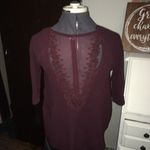 Free People Oversized thermal with lace panel back Photo 1