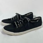 Keds KICKSTART CANVAS SNEAKERS WOMENS SZ 8 BLACK & GRAY PREOWNED Photo 1